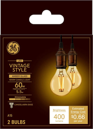 GE Lighting 36555 Dimmable LED Vintage Style 5.5 (