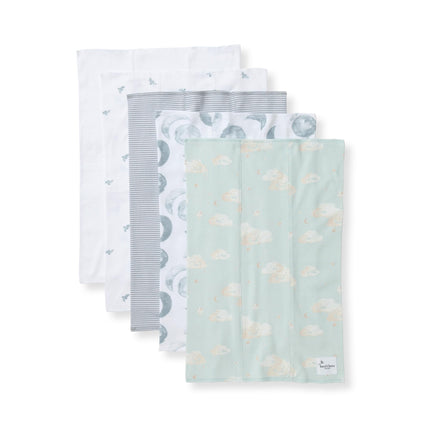 Burt's Bees Newborn Essential Tea Towels, 100% Org