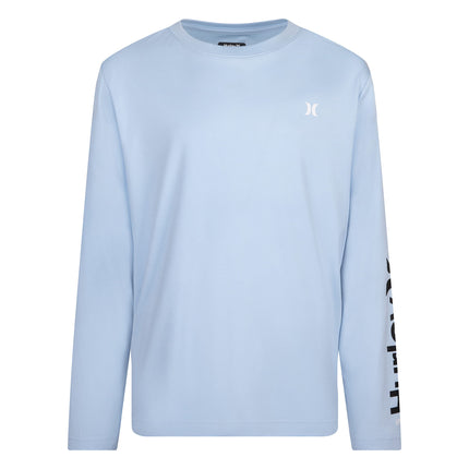 Hurley Boys Long Sleeve Rash Guard Shirt, Blue Dre