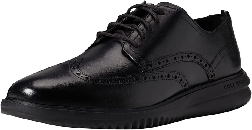 Cole Haan Men's Grand+ Wingtip Oxfords, Black Leat