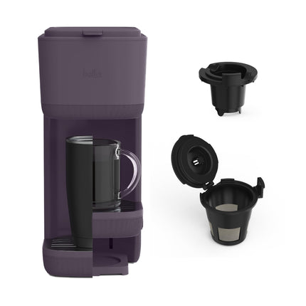 BELLA Single Serve Coffee Maker, K Cup & Coffee Gr