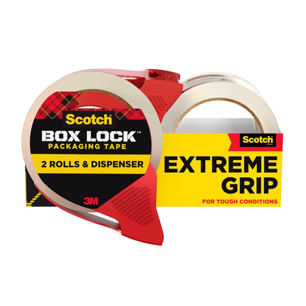 Scotch Box Lock Packaging Tape, 2 Rolls with 1 Ref