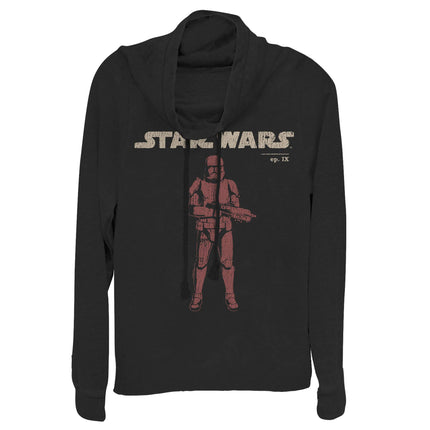Star Wars Junior's Cowl Neck Sweater, Black, X-Lar
