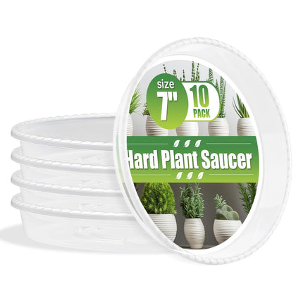 RooTrimmer 10 Pack Plant Saucer 7 Inch Clear Plant