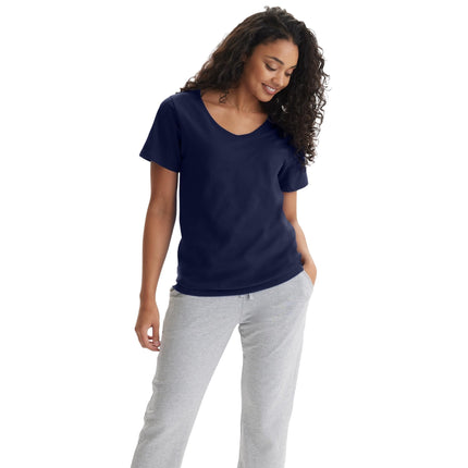 Hanes Women's Perfect-T V-neck T-shirt, Cotton Sho