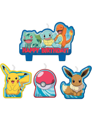 amscan Pokemon Birthday Character Candle Set - 4 p