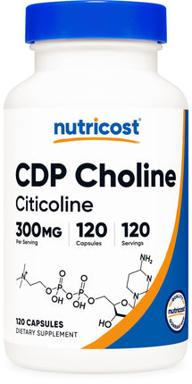 Nutricost CDP Choline (Citicoline) 300mg, 120 Vegg