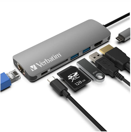 Verbatim 6-in-1 USB C Hub w/Dongle - USB Hub for L
