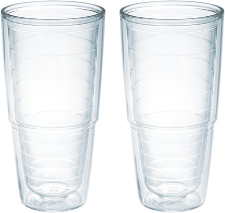 Tervis Tumbler, 24-Ounce, Clear, 2-Pack