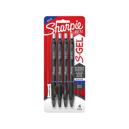Sharpie S-Gel 1mm Bold Point Pens 4/Pkg-Blue