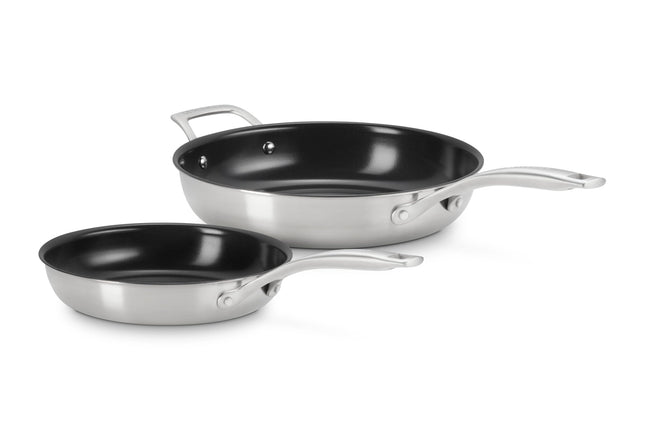 Essential Stainless Steel Set of 2 Non-Stick Round