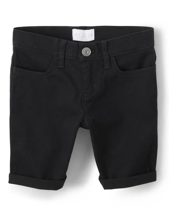 The Children's Place Roll Cuff Twill Skimmer Short
