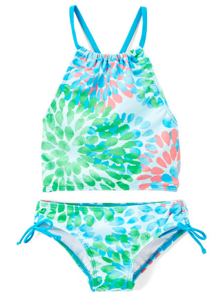Kanu Surf Girls' Big Daisy Halter Tankini Beach Sp