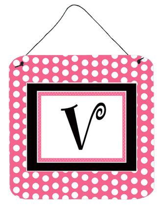 Caroline's Treasures Letter V Initial with Pink/Bl