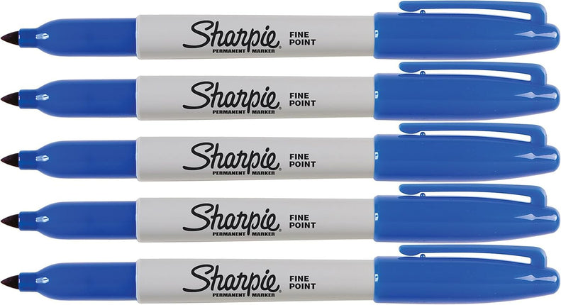 Sharpie Blue Markers, Fine Point Tip, Permanent Ma