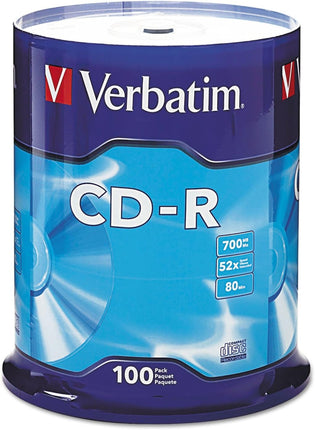 Verbatim 700MB 52x 80 Minute Branded Recordable Di