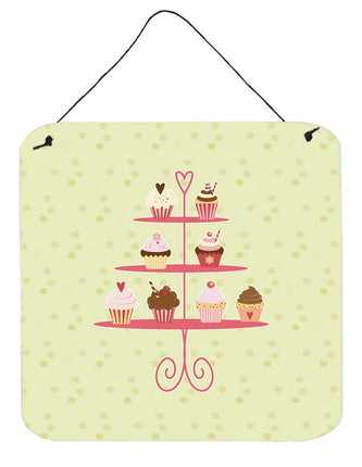 Caroline's Treasures Cupcakes 3 Tier Stand on Gree