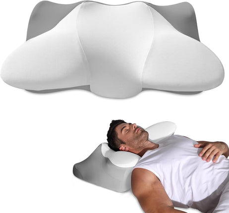 Dual-Height Cervical Neck Pillow for Pain Relief,