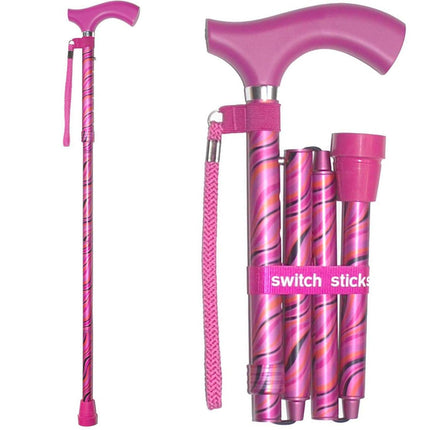 Switch Sticks Aluminum Adjustable Folding Cane and
