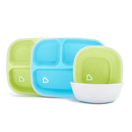 Munchkin Splash 4 Piece Toddler Divided Plate and