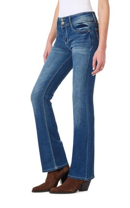 WallFlower Women's Luscious Curvy Bootcut Jeans, C