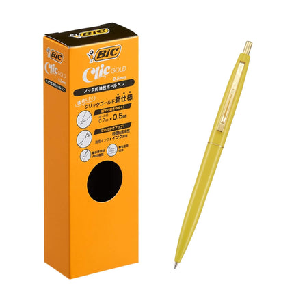 Big CFCGYLW05BLKJ Ballpoint Pen, Click Gold, 0.5,