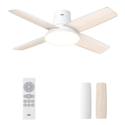 DREO Ceiling Fans with Lights, 44 inch Low Profile