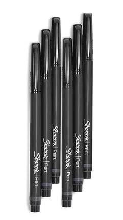 Sharpie Pen Fine Point Pen, 6 Black Pens (1742663)