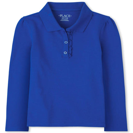 The Children's Place Girls' Uniform Long Sleeve Ru