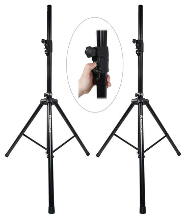 (2) Rockville RVSS4A Tripod Speaker Stands With Hy