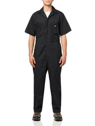 Short Sleeve Coveralls, BLACK, S S