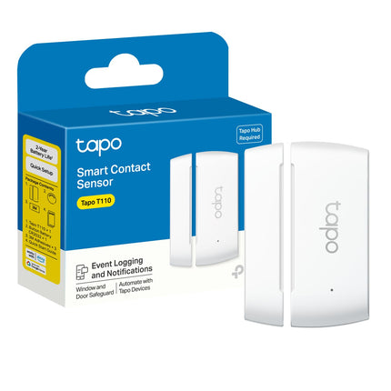 TP-Link Tapo T110 Contact Sensor, White, Requires