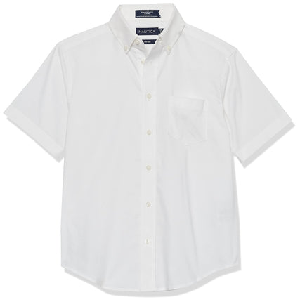 Nautica Boys' School Uniform Short Sleeve Button-D