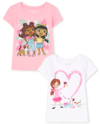 The Children's Place Girls Short Sleeve Graphic T-