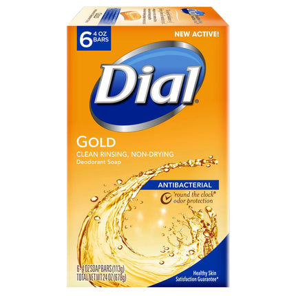 Dial Gold Antibacterial Deodorant Bar Soap, 4 oz,