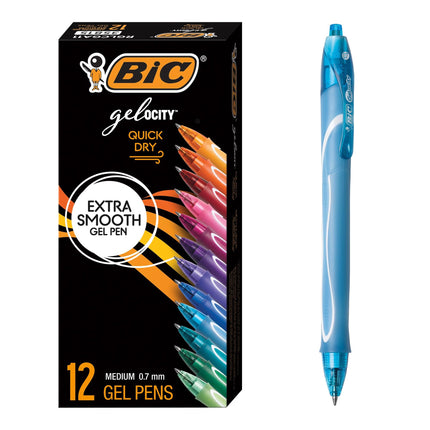 Bic Gel-ocity Quick Dry Retractable Gel Pen, Mediu