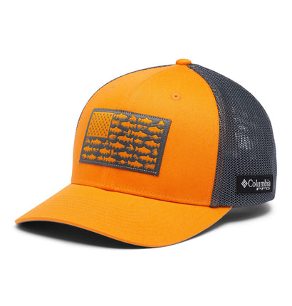 Columbia Unisex's PFG Fish Mesh Ball Cap-High, Ora