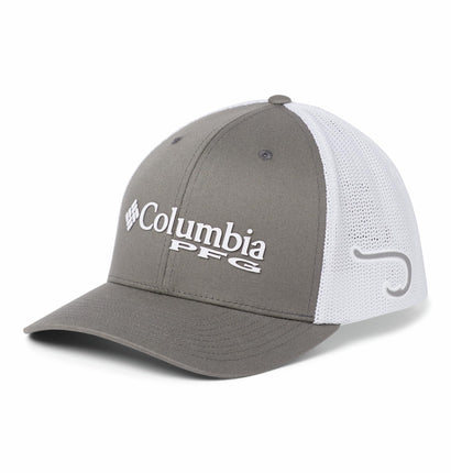 Columbia PFG Mesh Ball Cap - Titanium/Hook, Large/