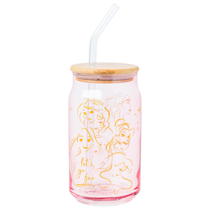 Silver Buffalo Disney Princess Glass Tumbler with