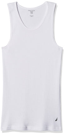 Nautica Men's 4 Pack Ribbed Cotton Tank Undershirt