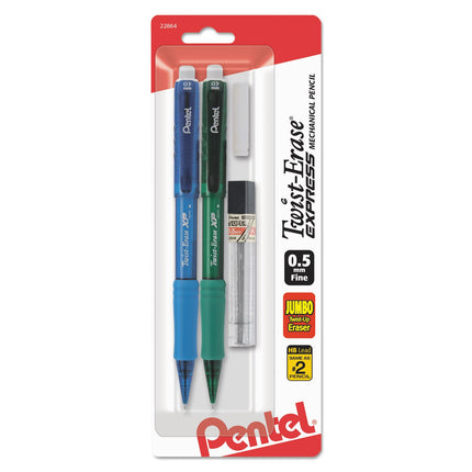Pentel QE415LEBP2 Twist-Erase EXPRESS Mechanical P