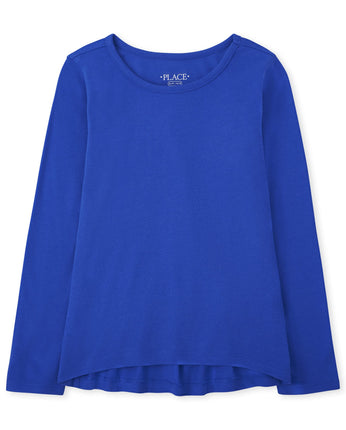 The Children's Place Girls' Long Sleeve High Low T