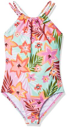 Kanu Surf Girls' Jasmine Beach Sport Halter One Pi