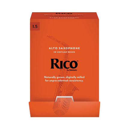 D'Addario Rico Alto Saxophone Reeds, Strength 1.5,