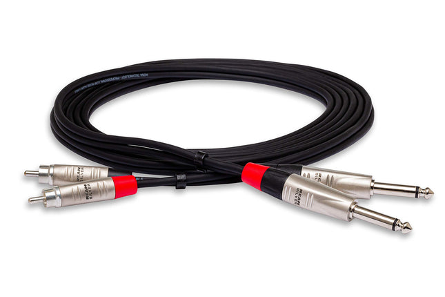 Hosa Pro Dl Cable 1/4IN Ts Rca 3F Repairable Metal