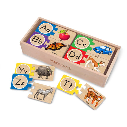 Melissa & Doug Self-correcting letter puzzles, Blu