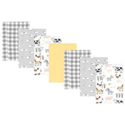 Hudson Baby Unisex Baby Cotton Flannel Burp Cloths