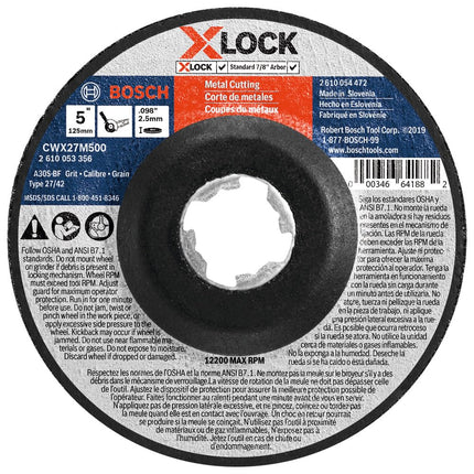 BOSCH CWX27M500 5 in. x .098 in. X-Lock Arbor Type