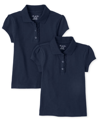 The Children's Place Girls Short Sleeve Ruffle Piq