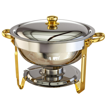 Chafing Dishes for Buffet, 1 Pack 5QT Round Chafin
